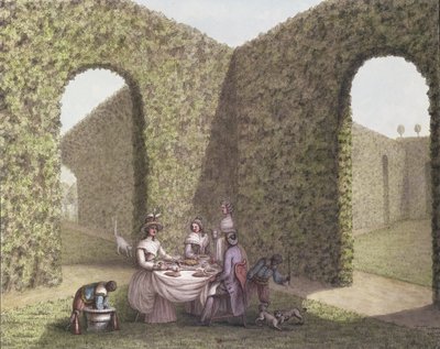 Tea in the Garden by Lequeu